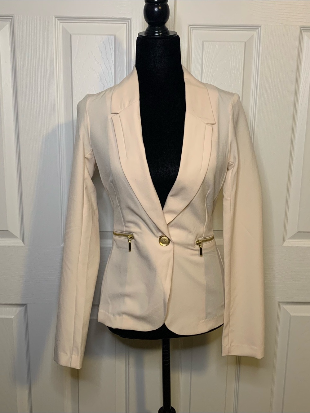 Charlotte Russe Baby Pink & Gold Accents Blazer Jacket